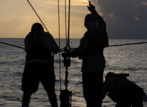 fotografía desde barco en altamar